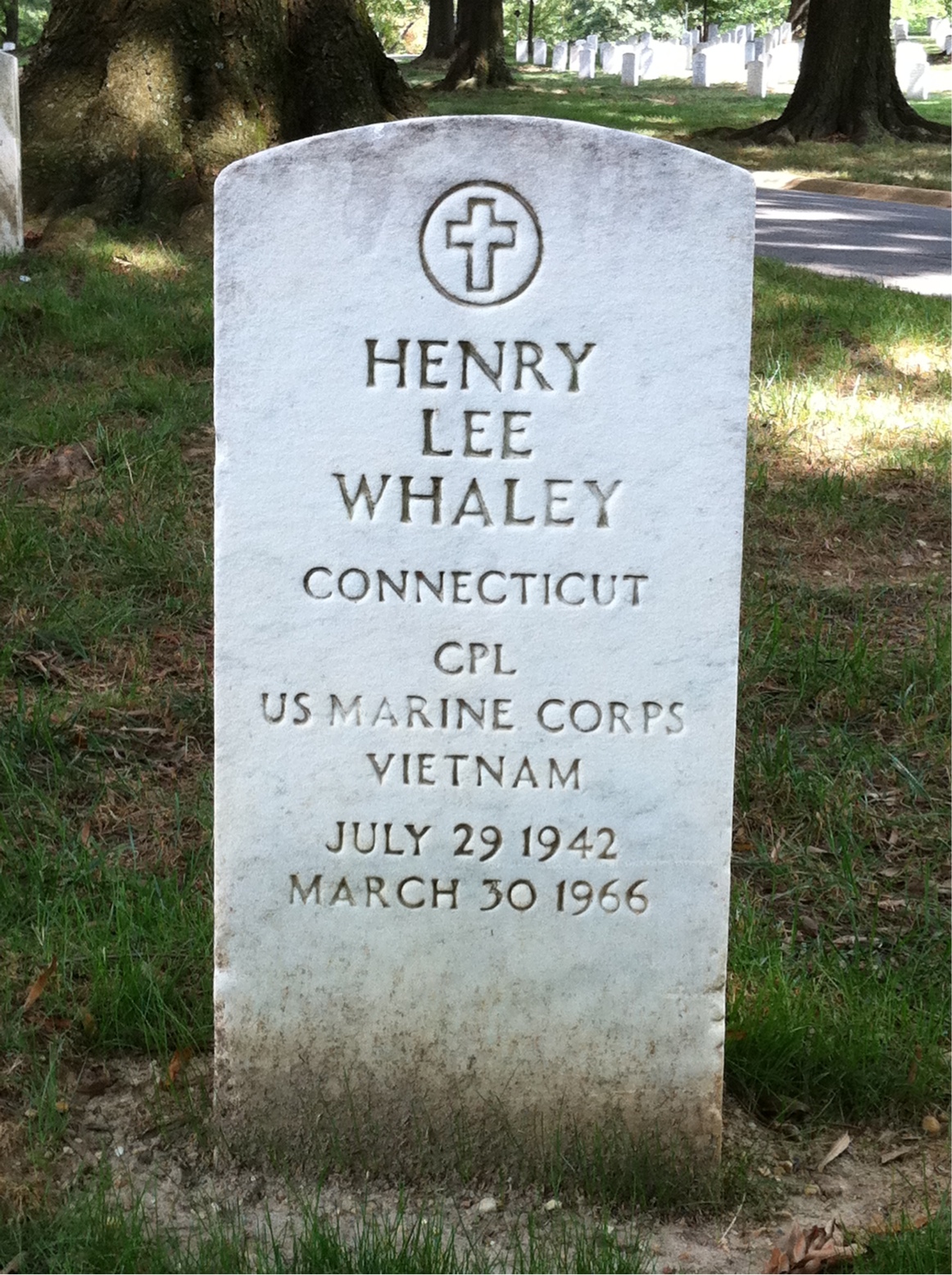 Headstone of Henry Lee Whaley