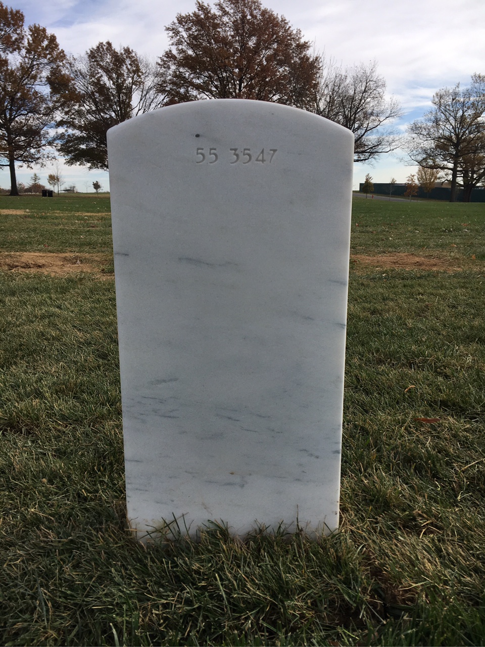 Back of headstone — Thomas Albert Grafton