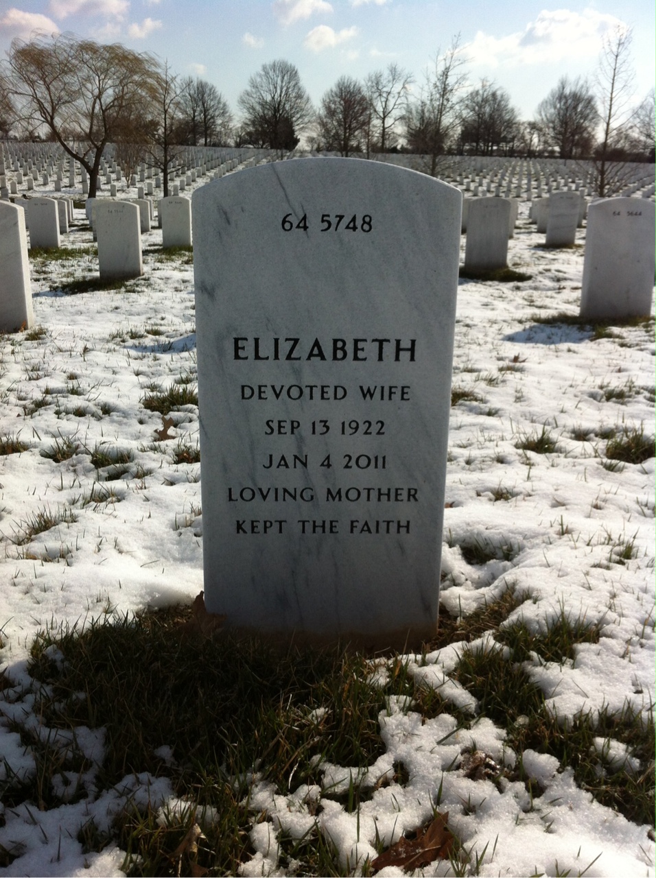Back of headstone — John Mcfadden