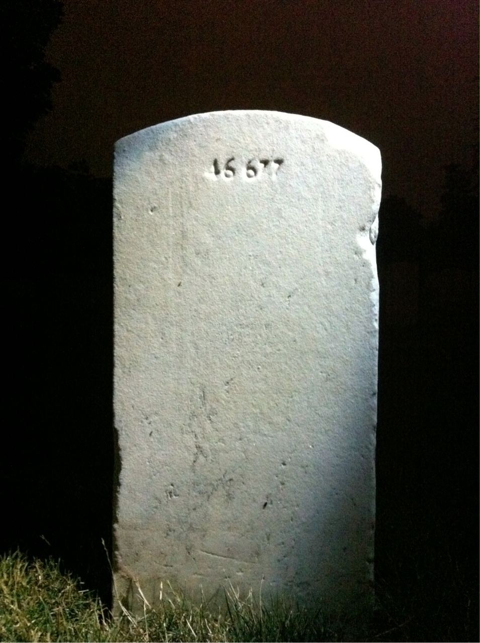 Back of headstone — Margaret Arbuckle