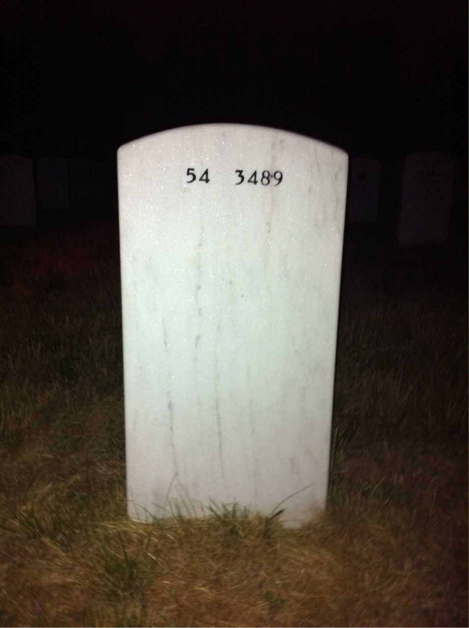 Back of headstone — Carl Johnson
