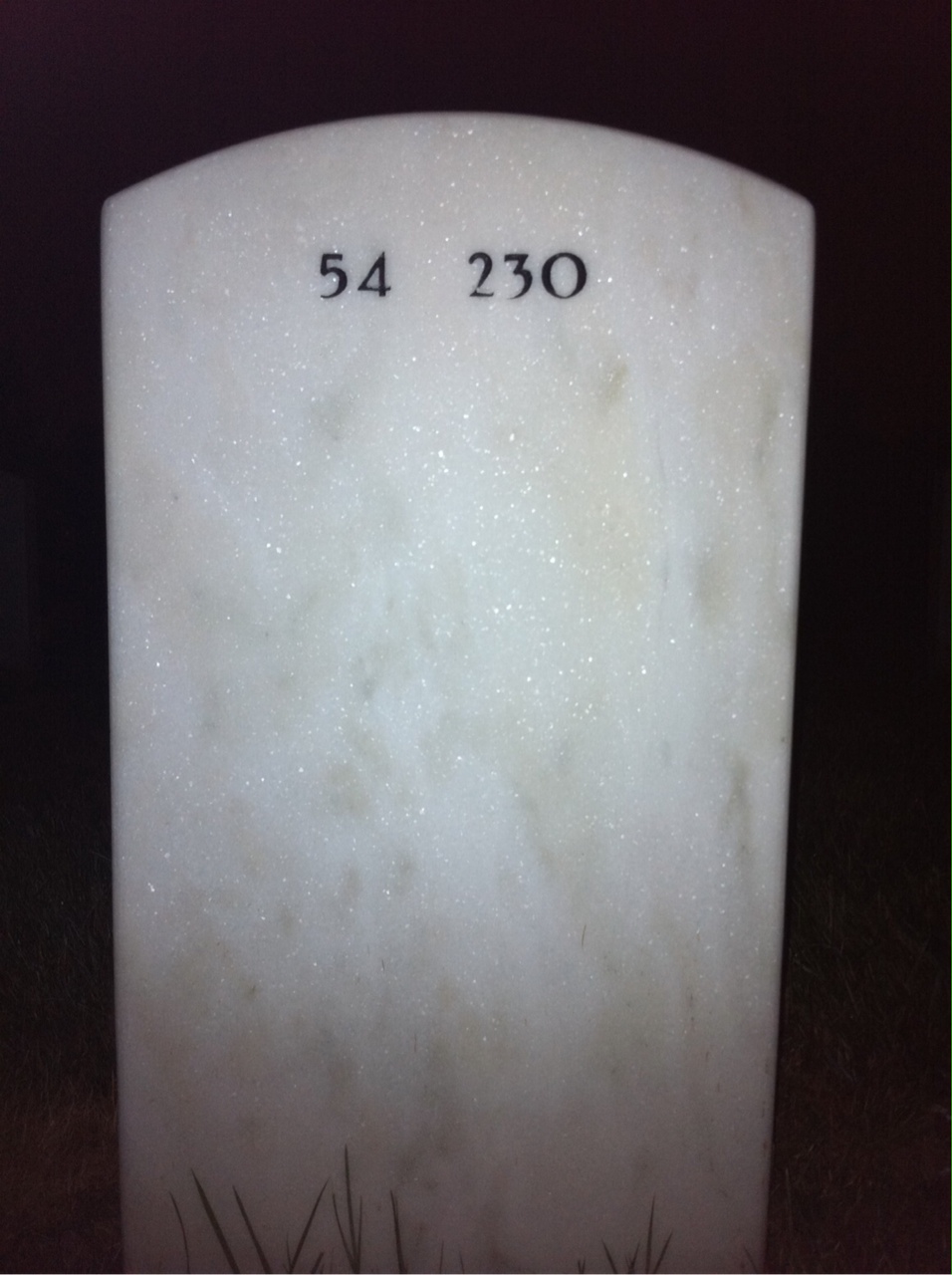 Back of headstone — Andrew Lloyd