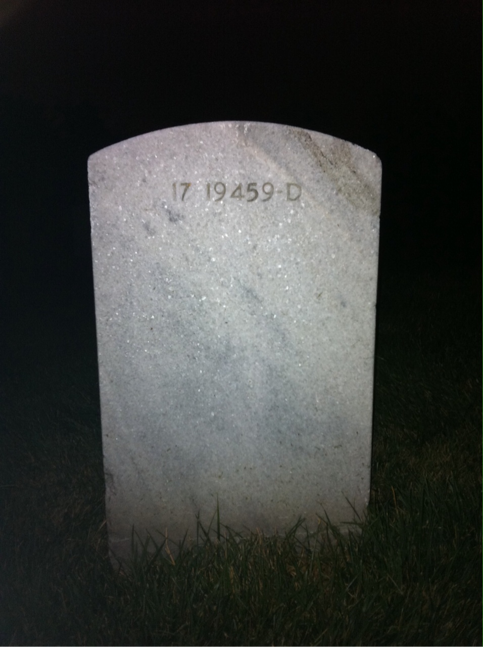 Back of headstone — Charles Monahan