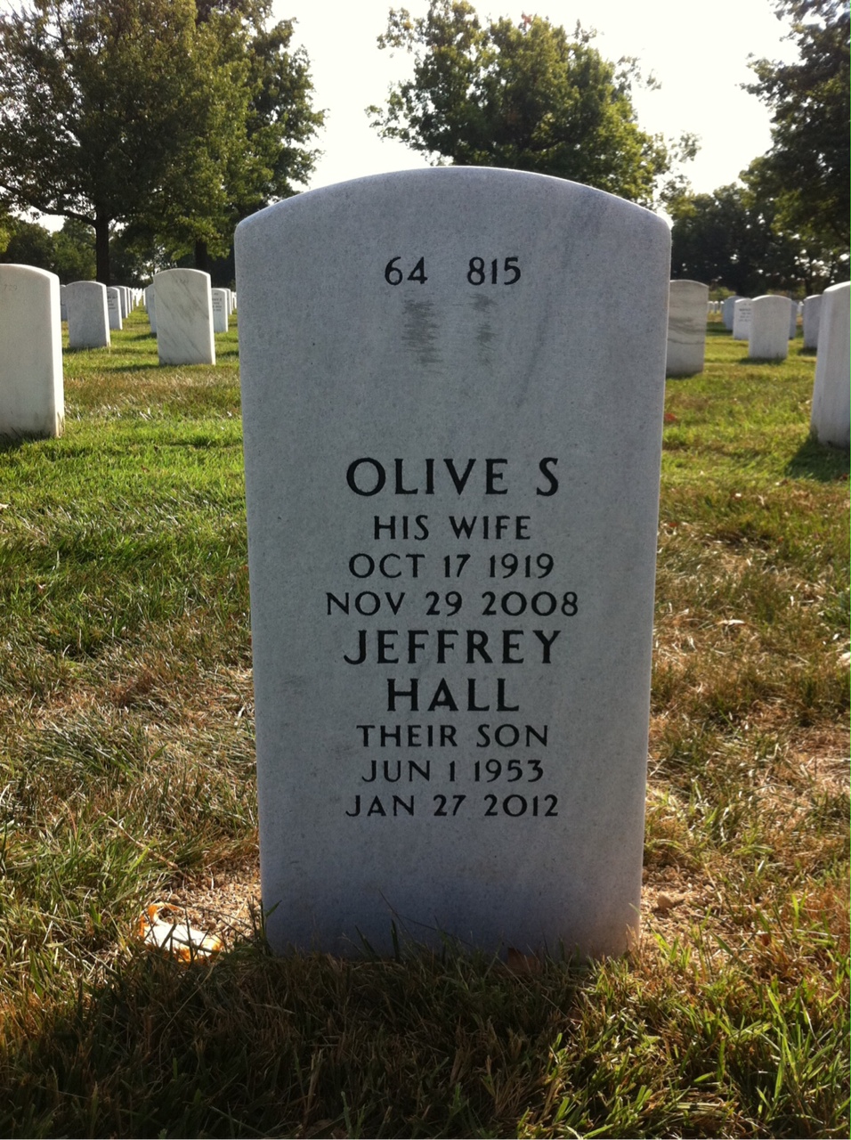 Back of headstone — Wyly Jones
