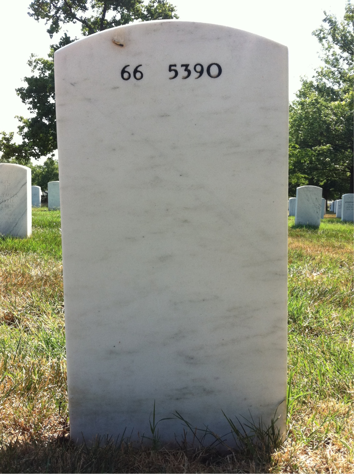Back of headstone — John Keneally