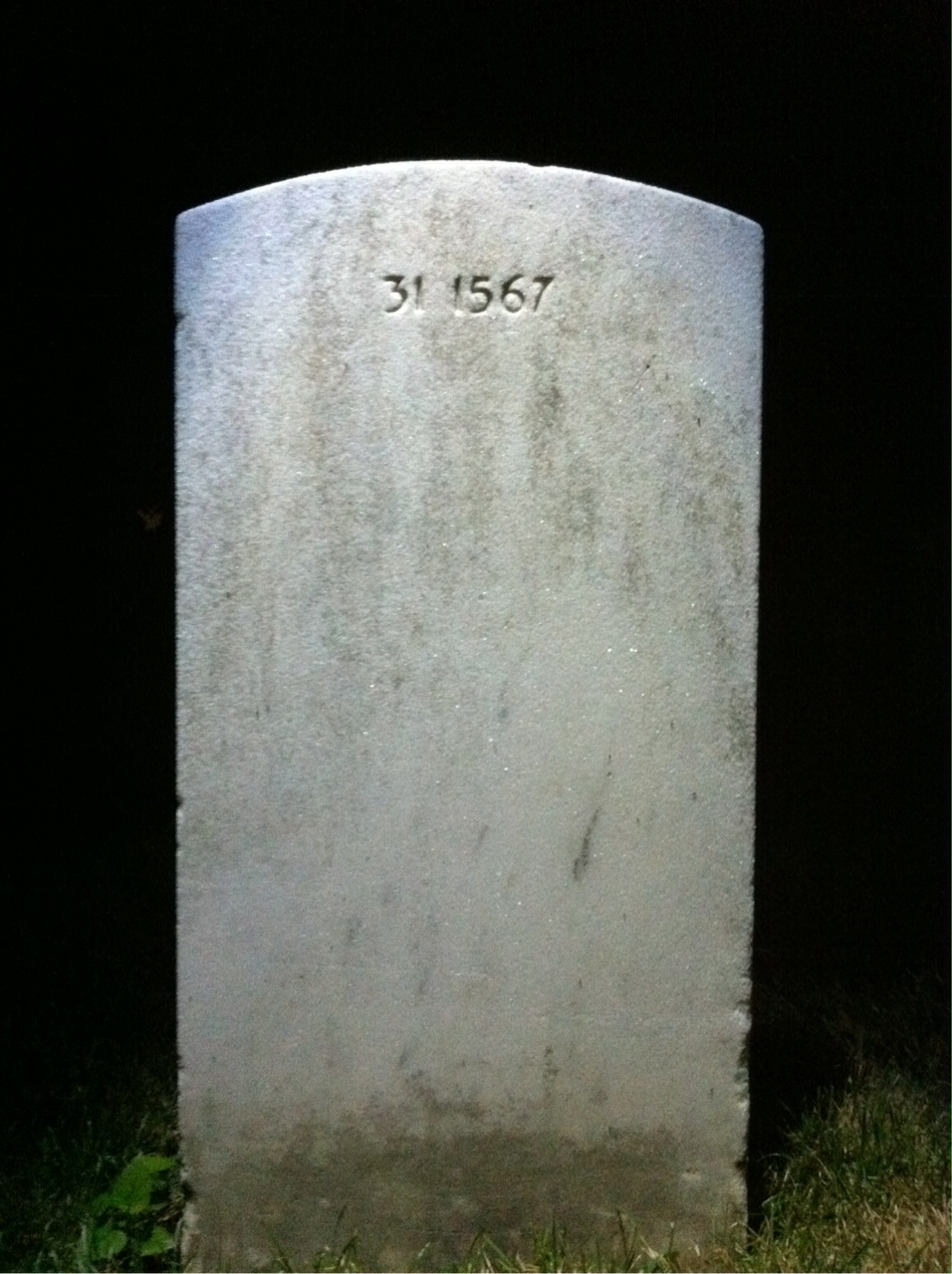 Back of headstone — Mabel Morton