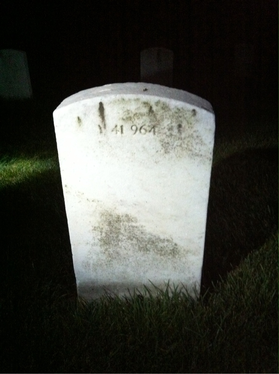 Back of headstone — William Minnis