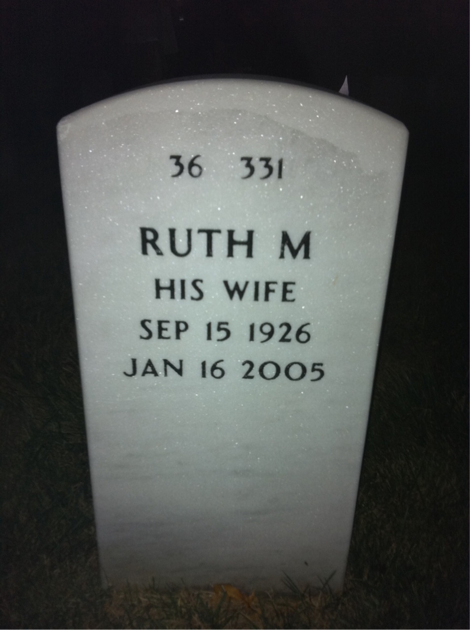 Back of headstone — Edwin Beethoven