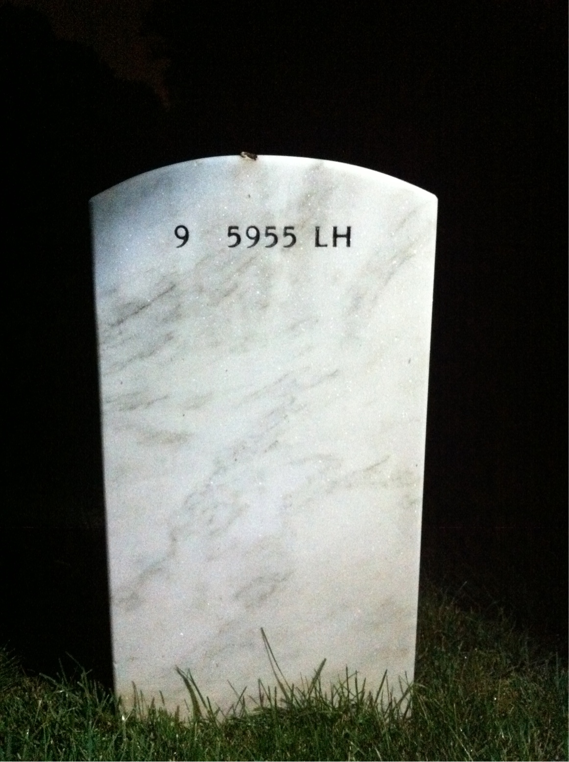 Back of headstone — Carl Mckenry