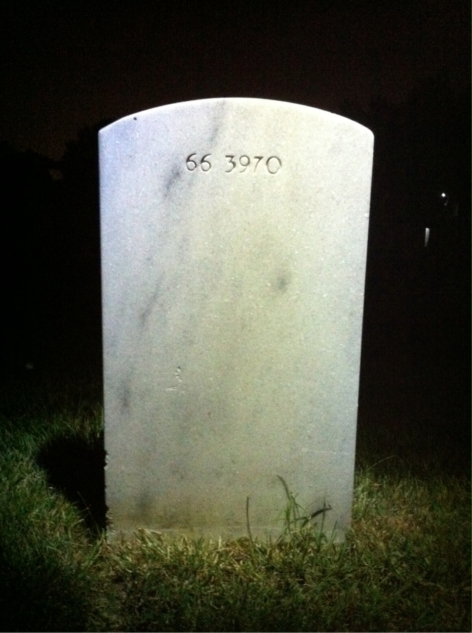 Back of headstone — Frank Monty
