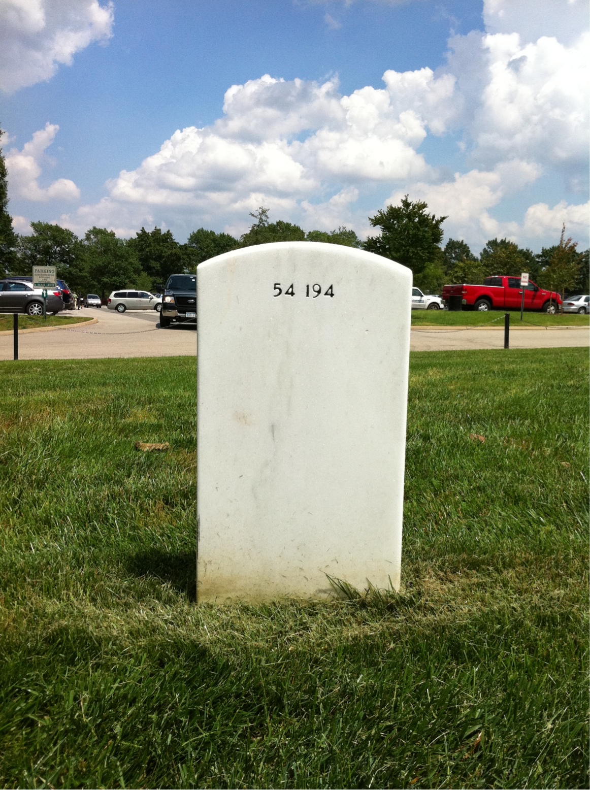Back of headstone — John Beach