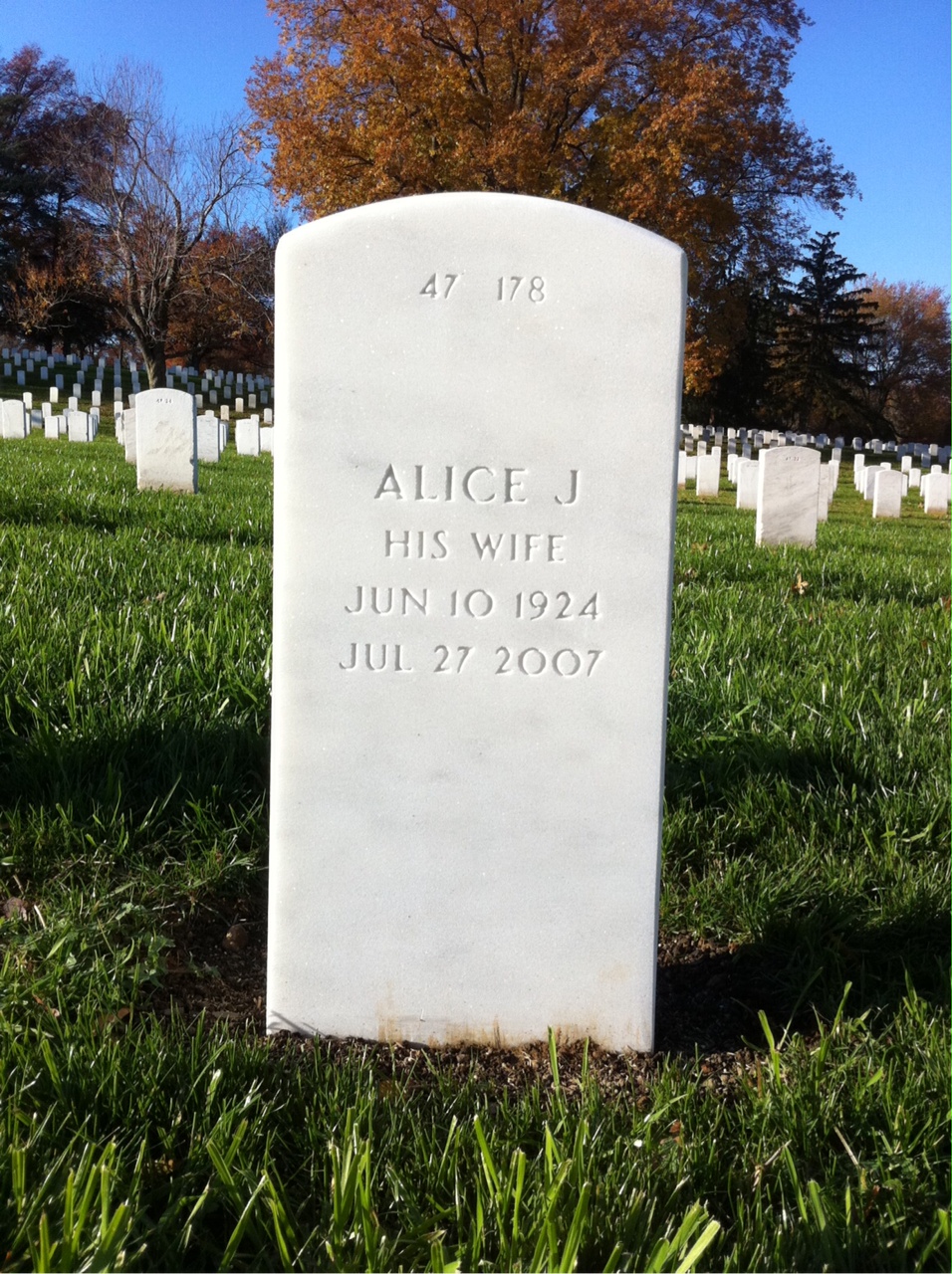 Back of headstone — George Nield