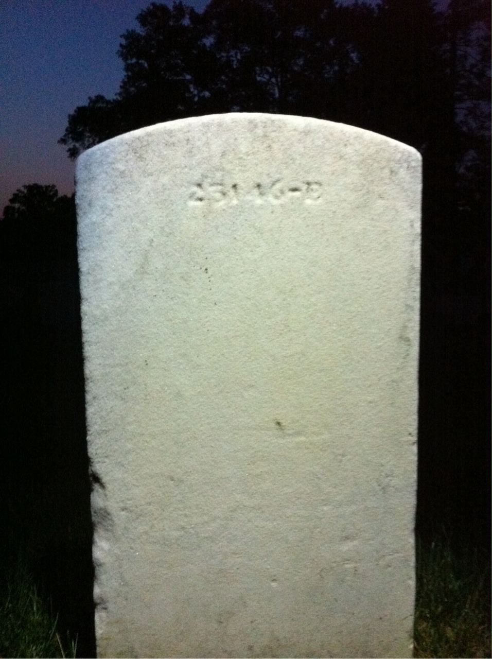 Back of headstone — Effie Bancroft