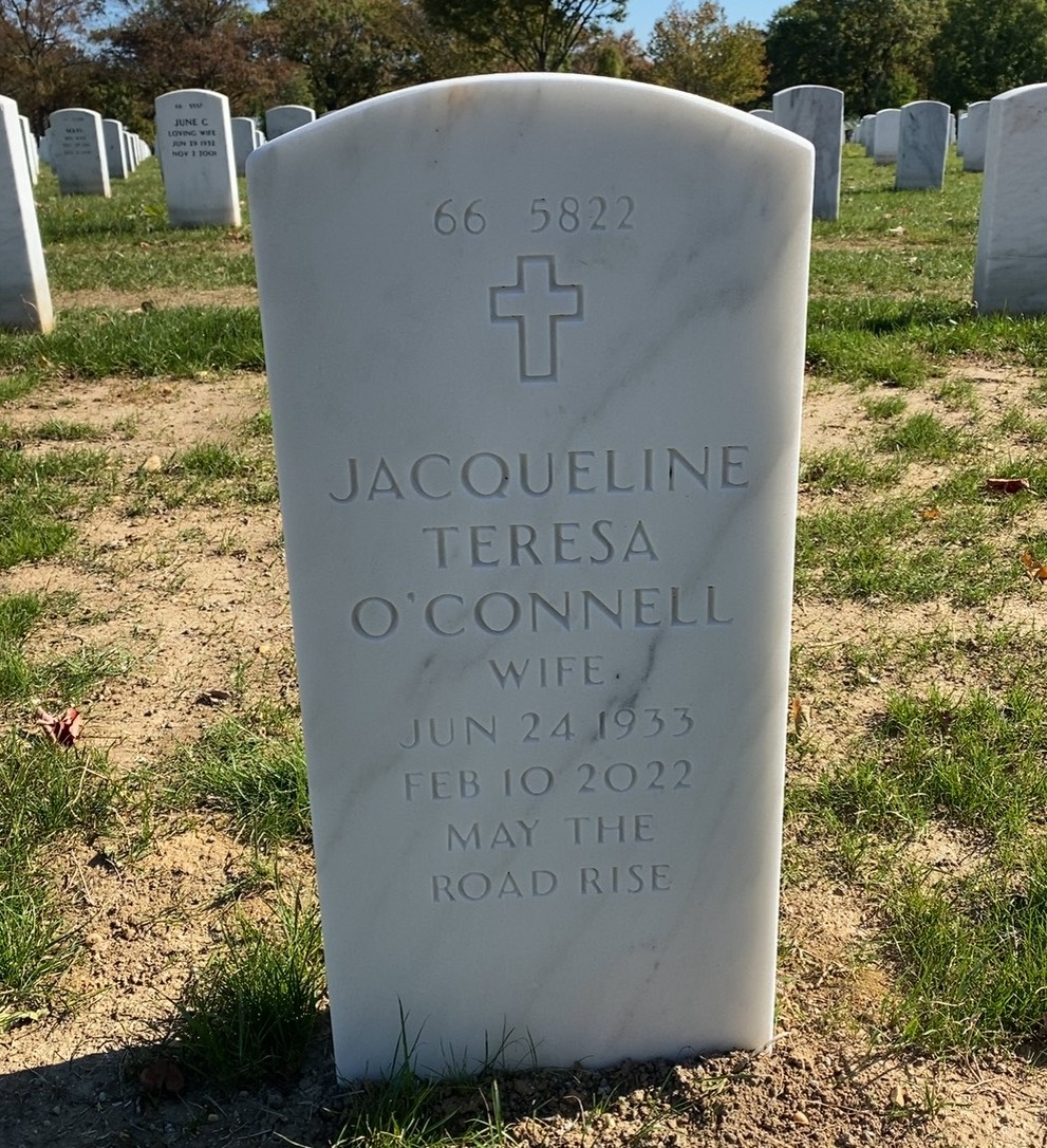 Back of headstone — Marvin O'Connell