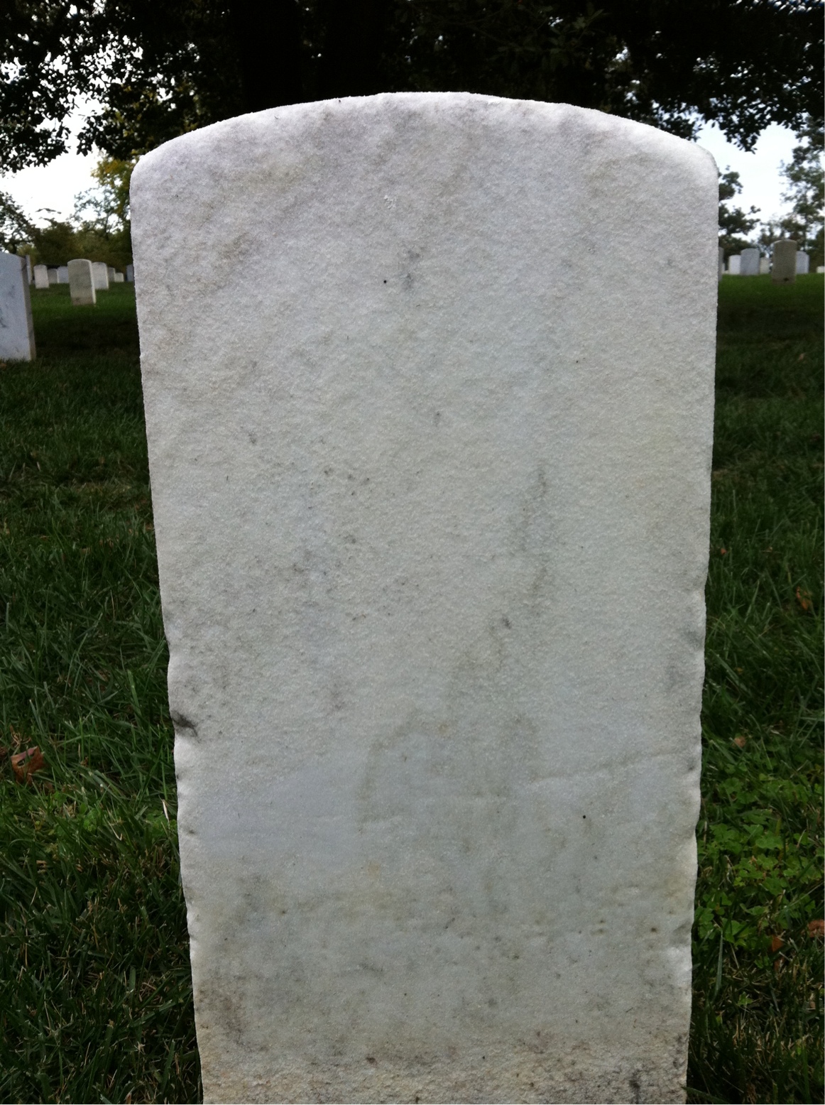 Back of headstone — Theodore Miller