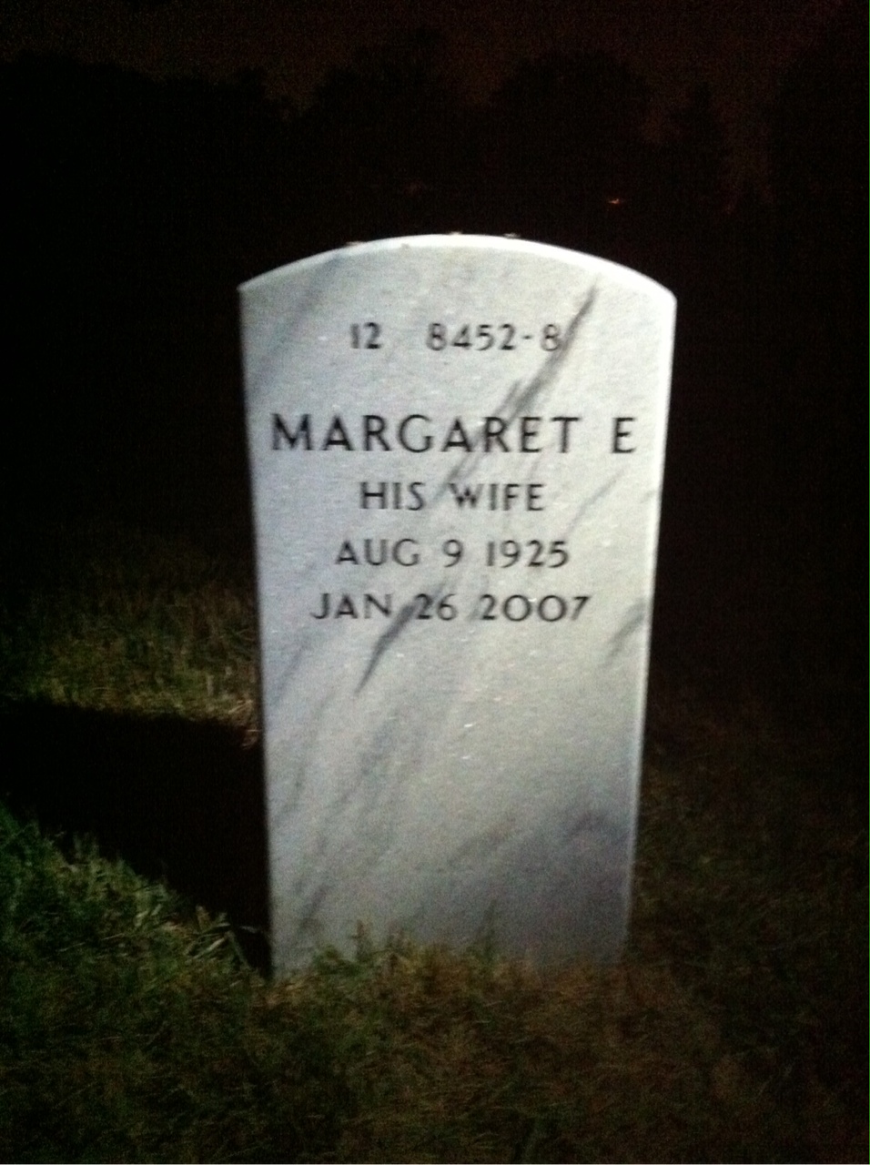 Back of headstone — Billy Hodges