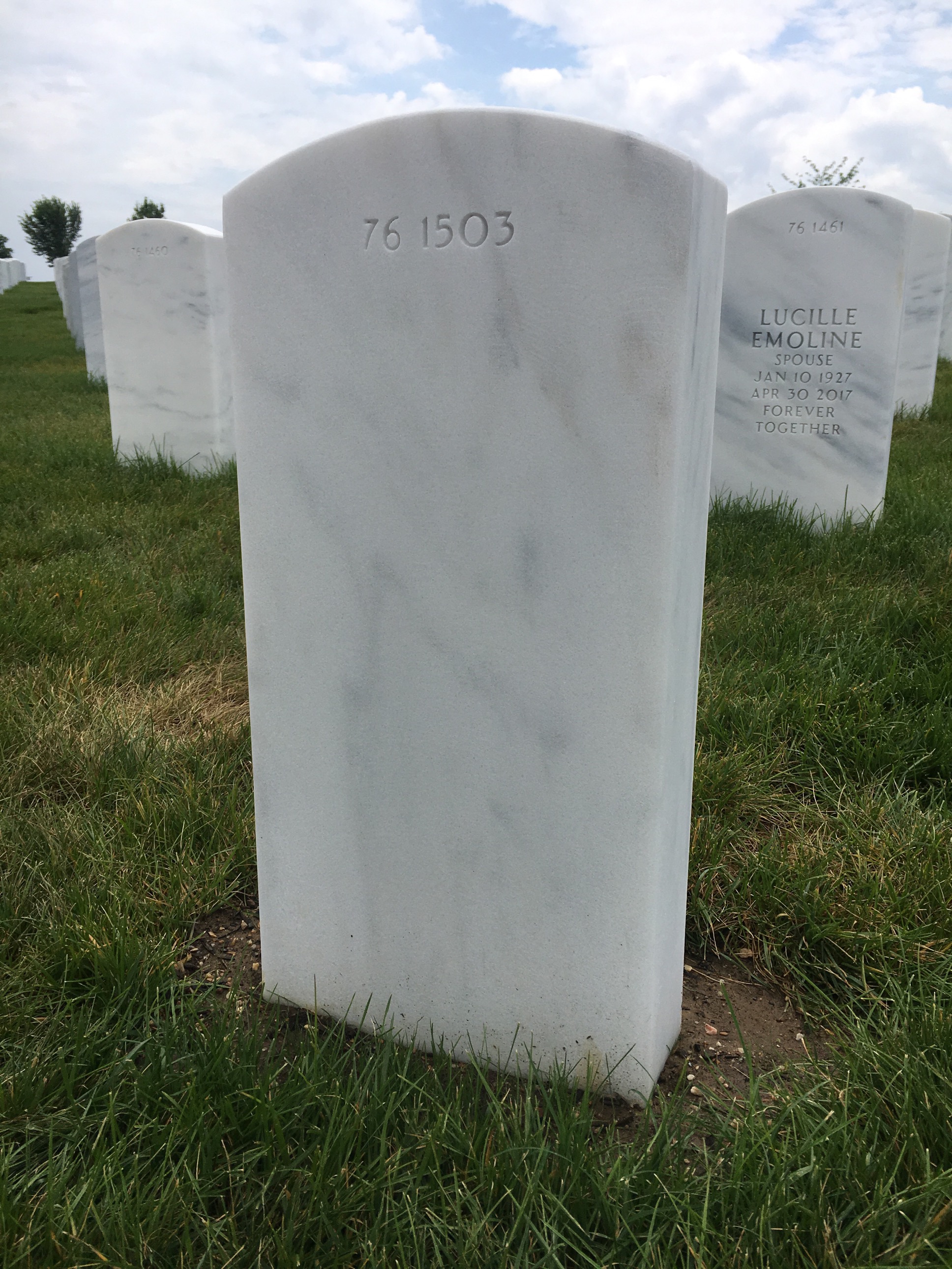 Back of headstone — William Francis Walsh