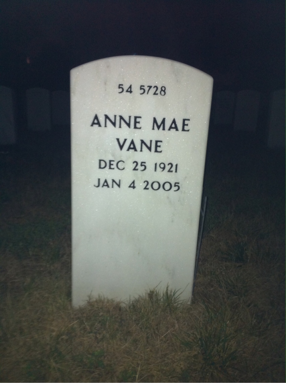 Back of headstone — Harry Harpst