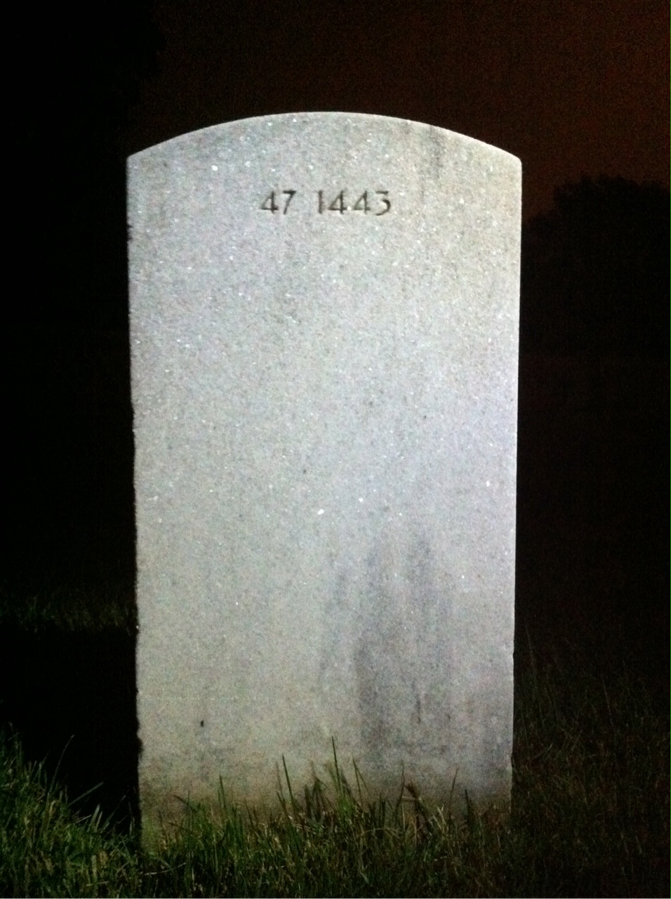 Back of headstone — James Ambrose