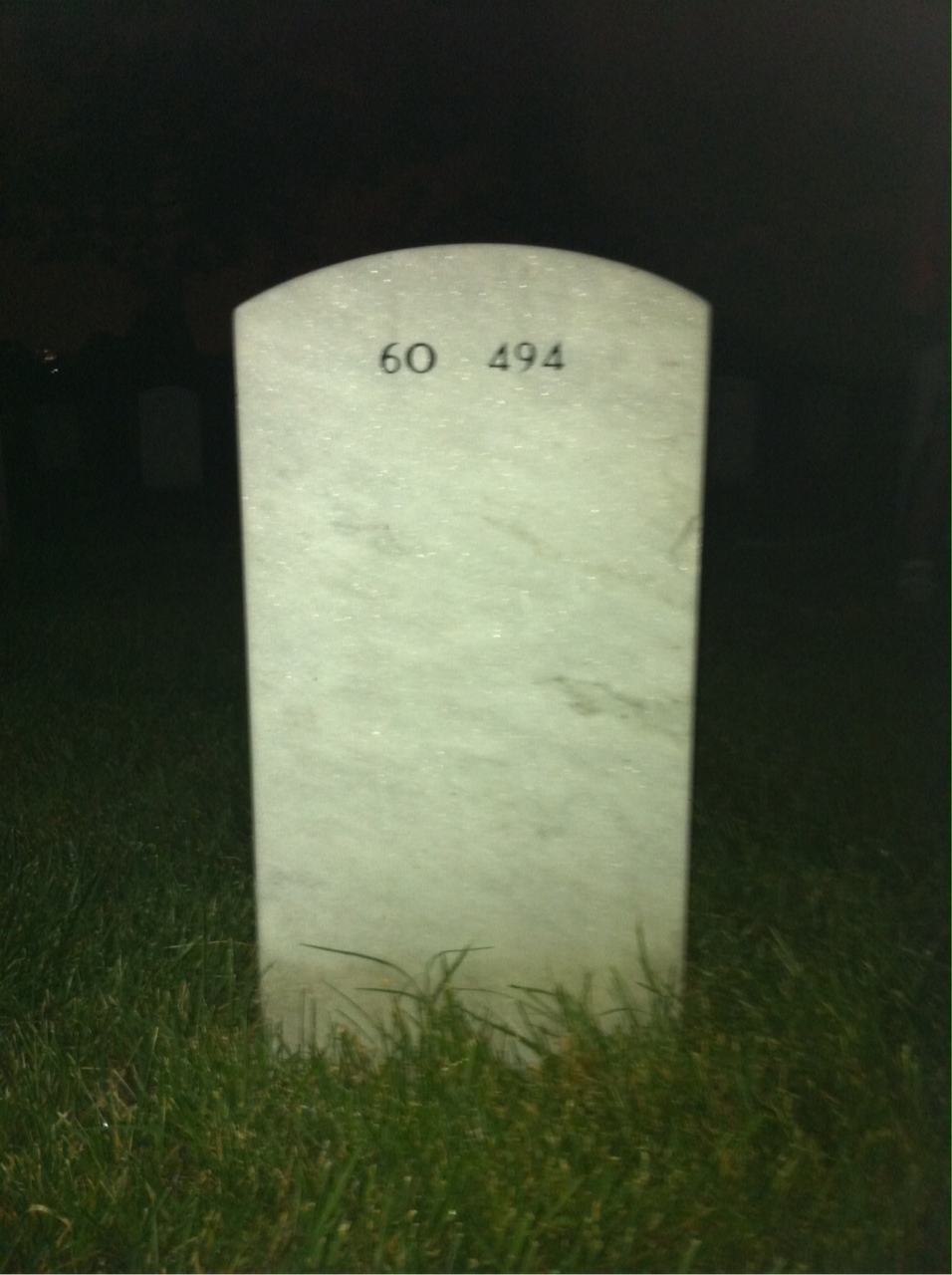 Back of headstone — Louis Wingate