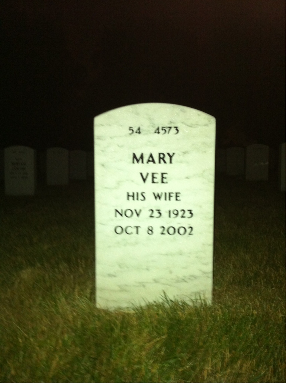 Back of headstone — Cowan Hill