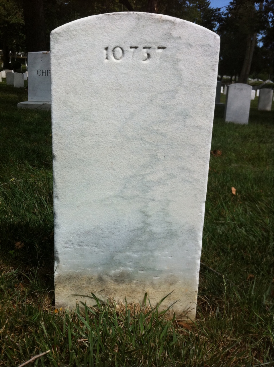 Back of headstone — Anthony S Salamone