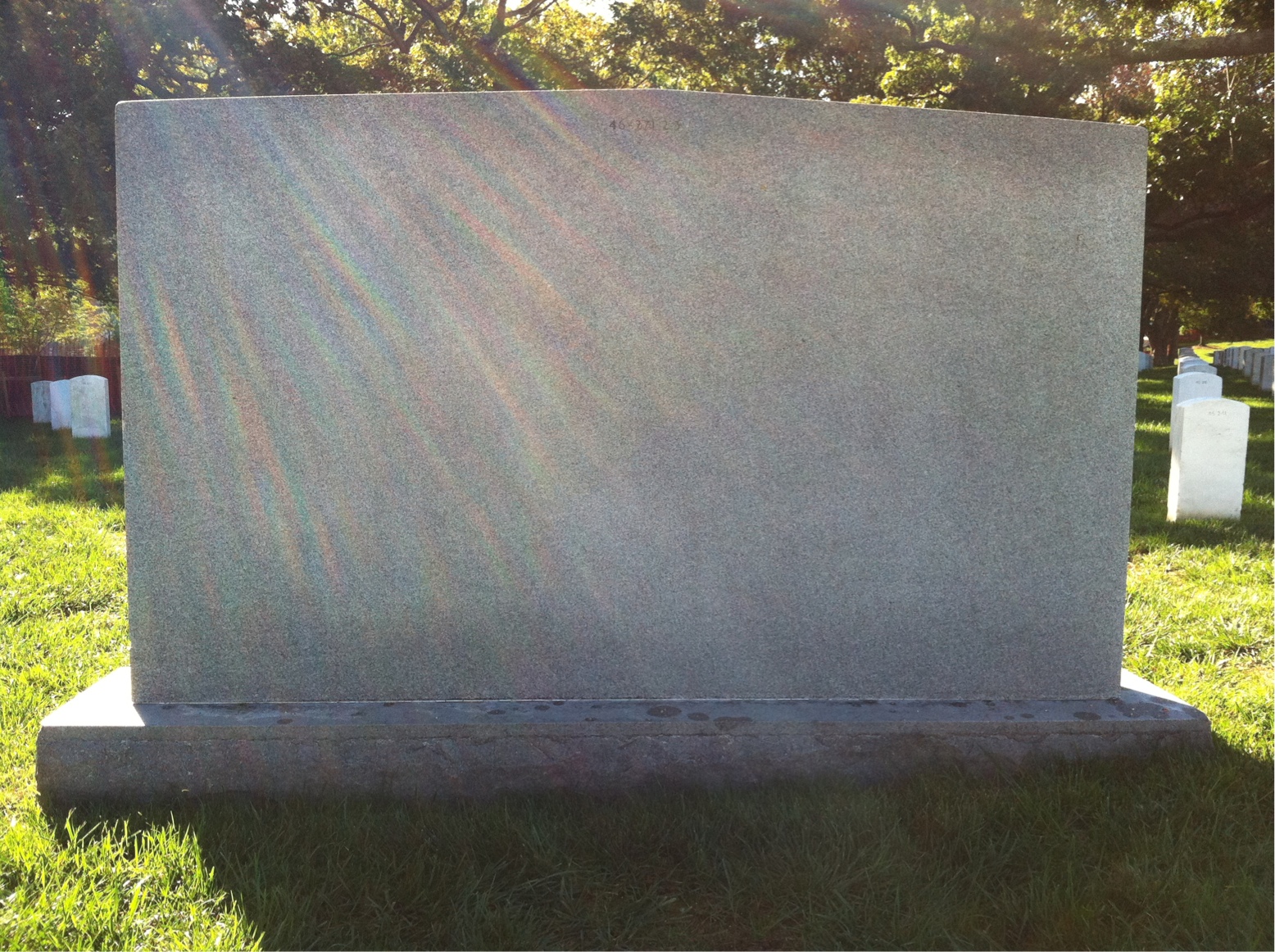 Back of headstone — William Arnold