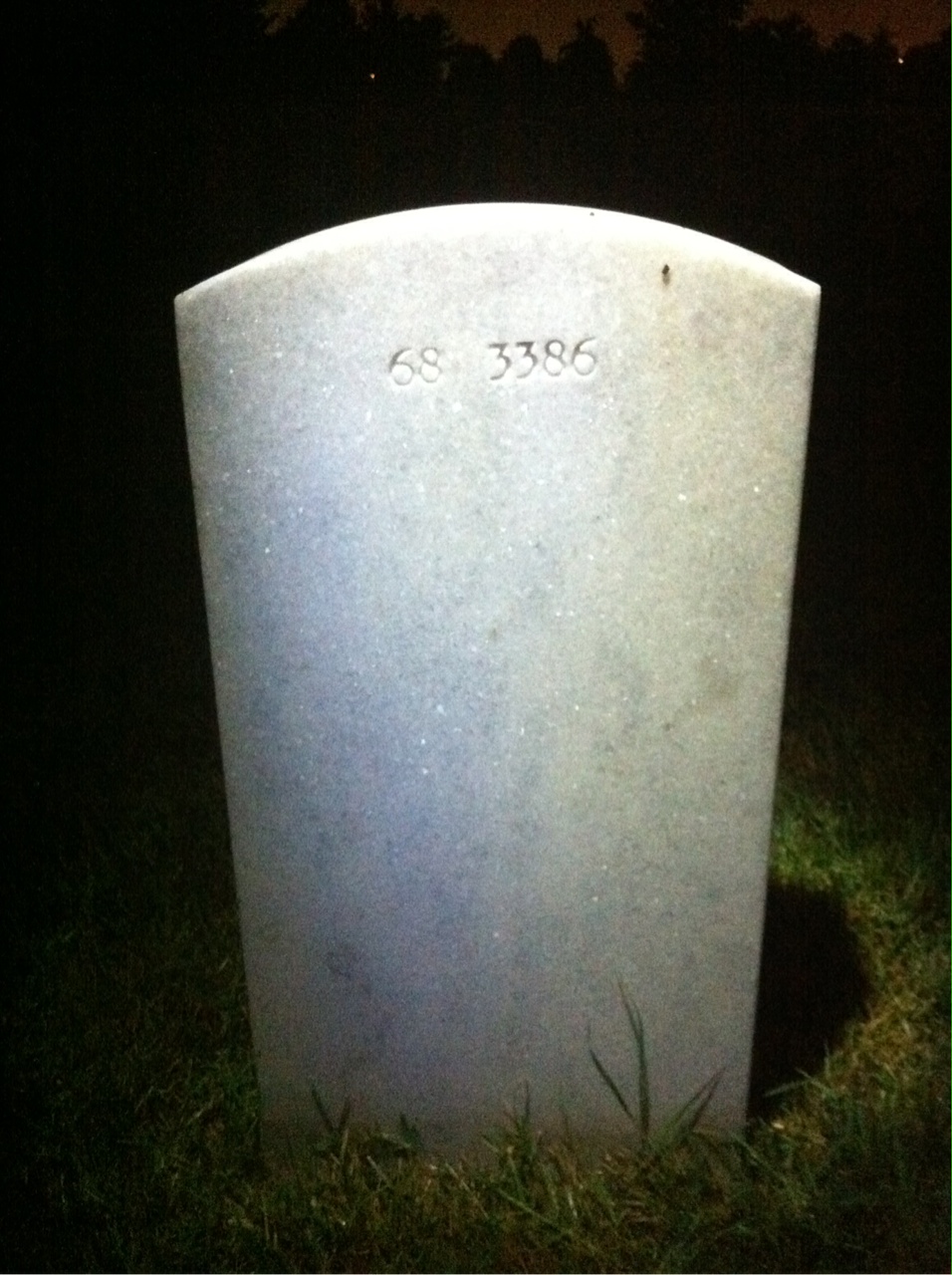 Back of headstone — William Ralph Sellers