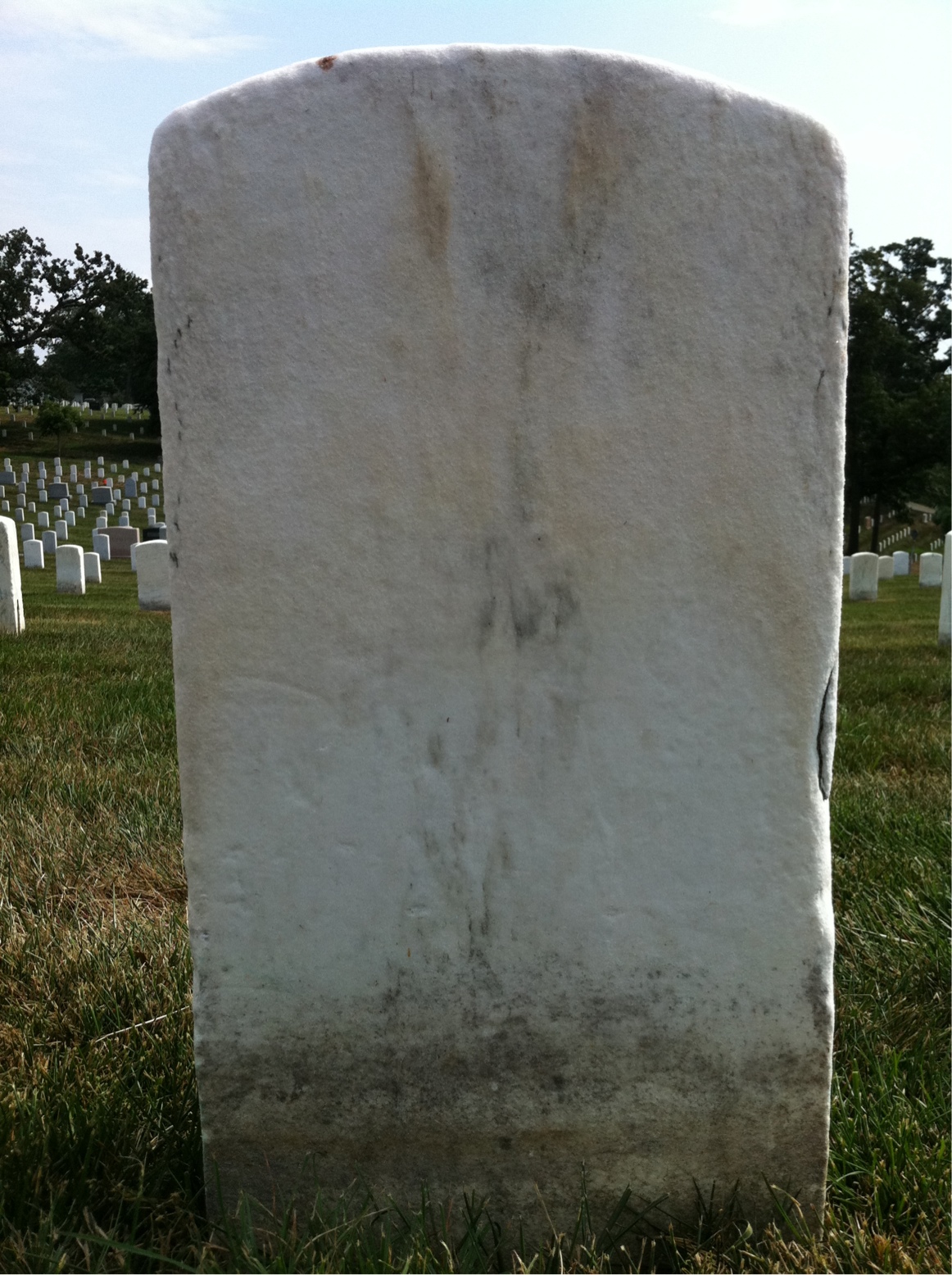 Back of headstone — Martin Cummins