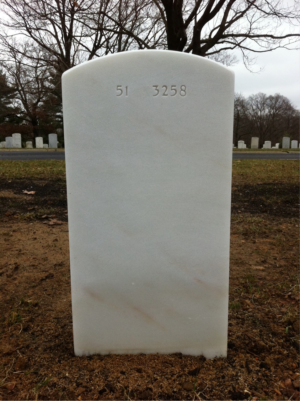 Back of headstone — Andre Lamont Hance