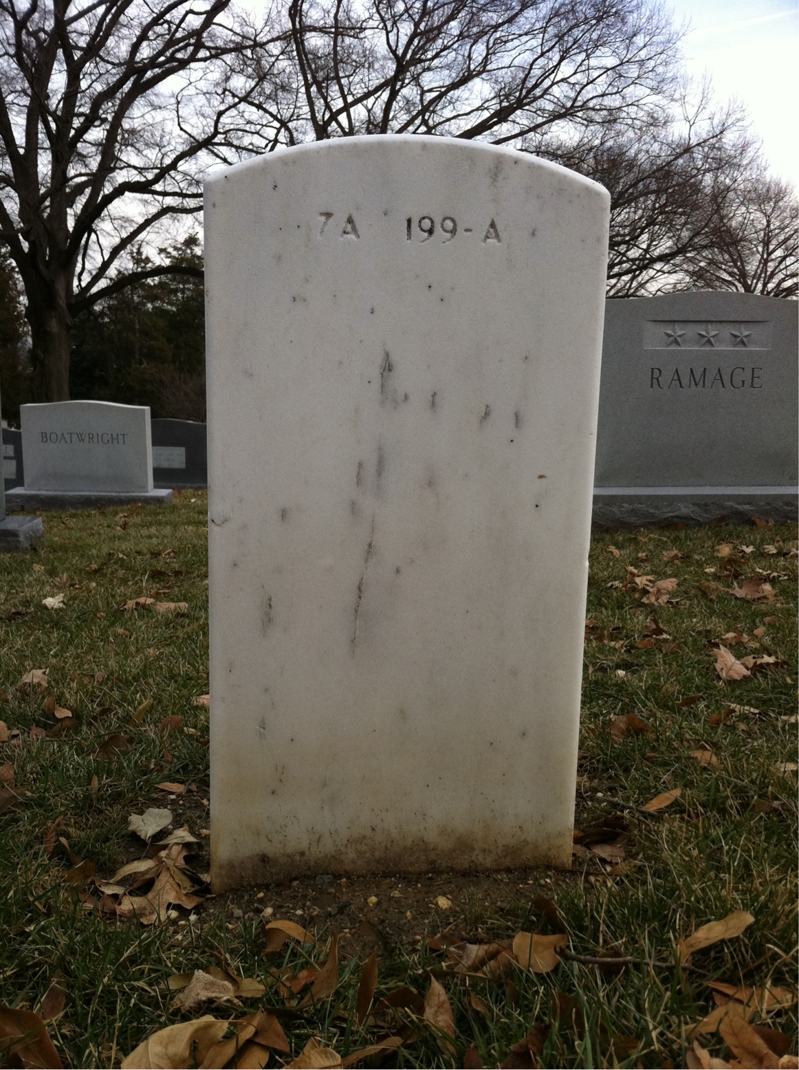 Back of headstone — Allen Eldredge