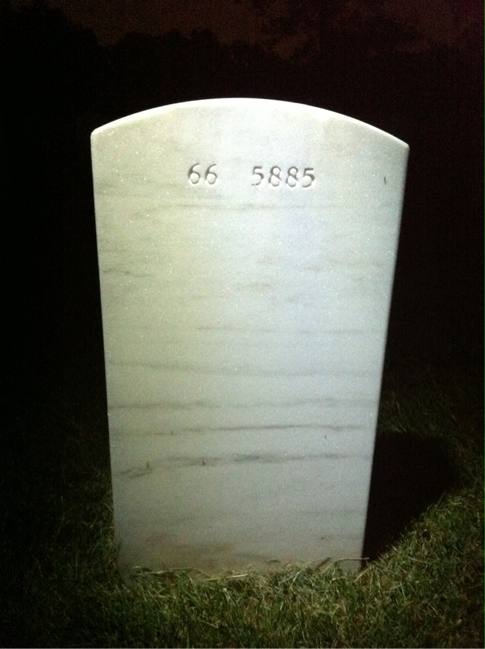 Back of headstone — John Anderson