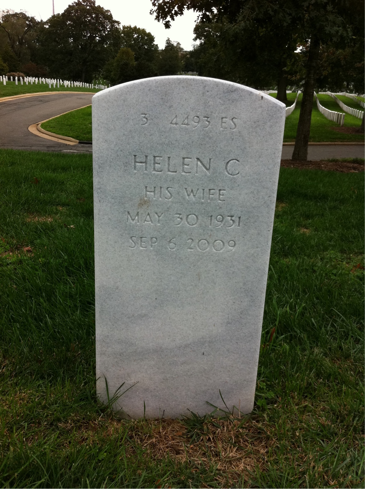 Back of headstone — Edmund Wenzel