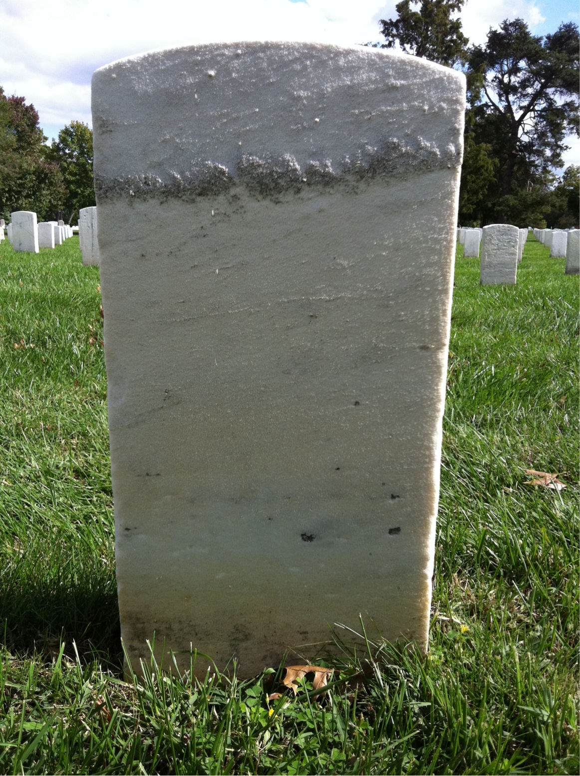 Back of headstone — Heiter Armstead