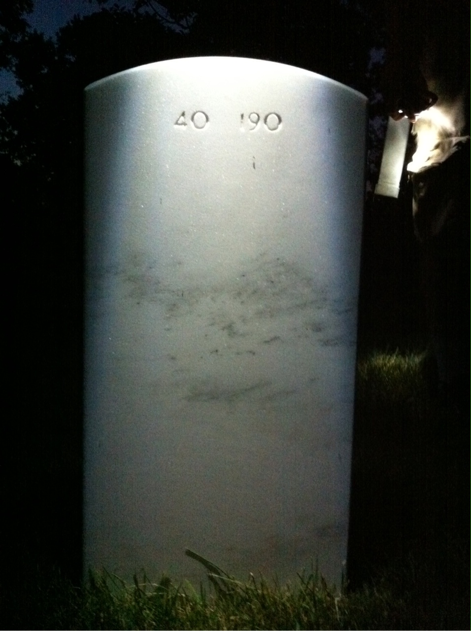 Back of headstone — Nicholas Zavala