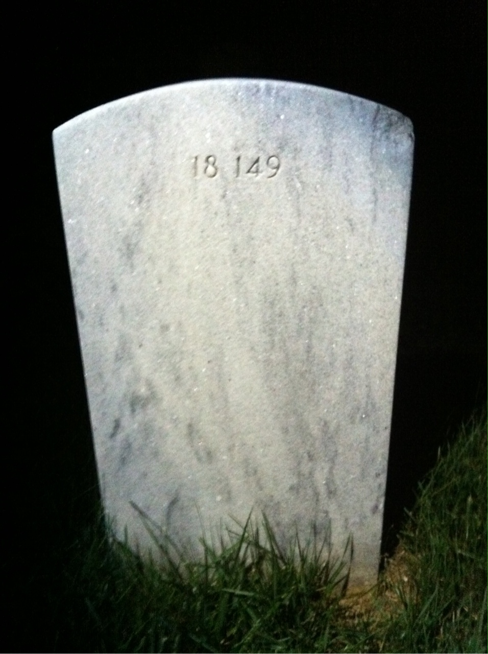 Back of headstone — Harry Banderob