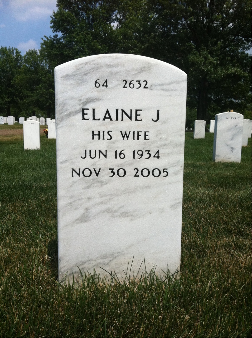 Back of headstone — Charles Trupiano