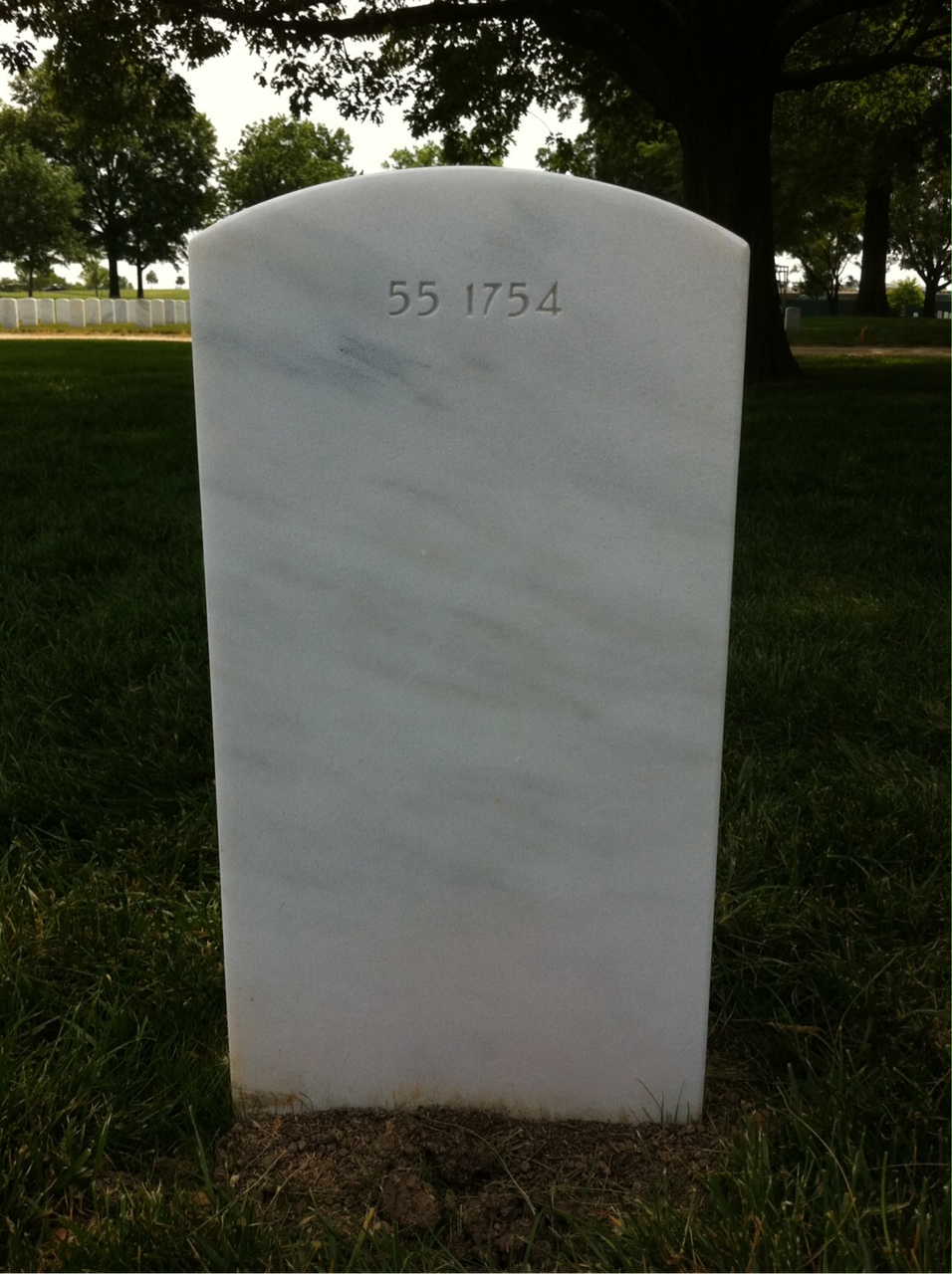Back of headstone — Earl Anderson