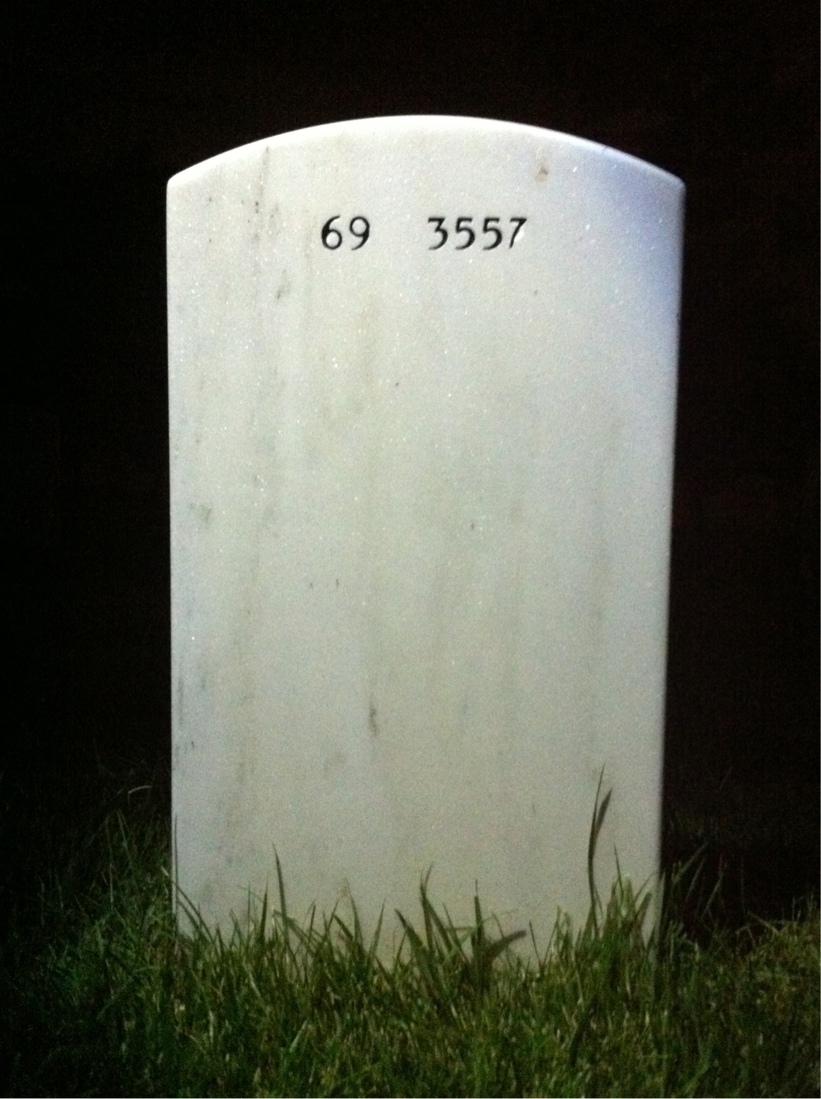 Back of headstone — Joseph Whalen