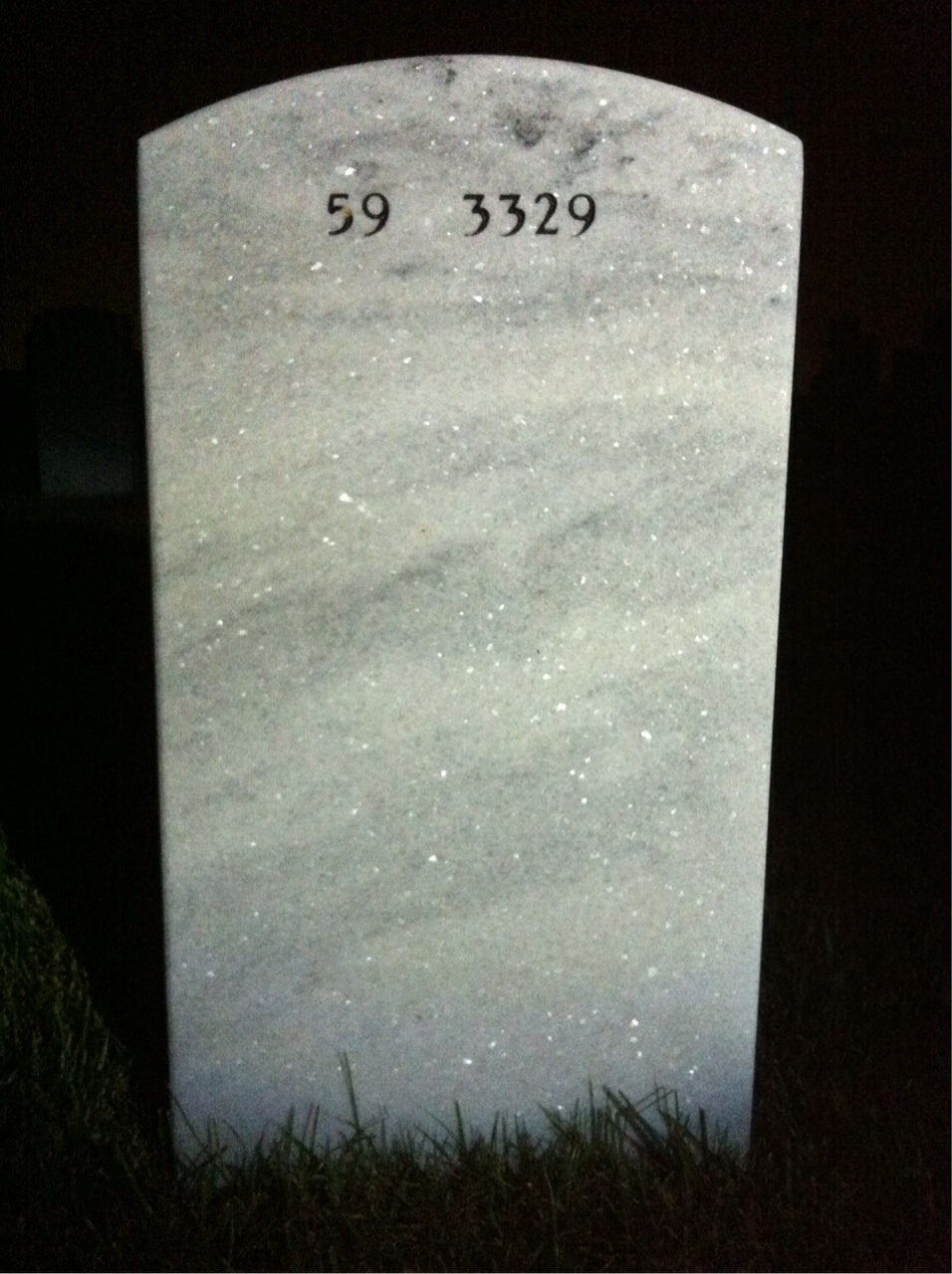 Back of headstone — Solomon Harp