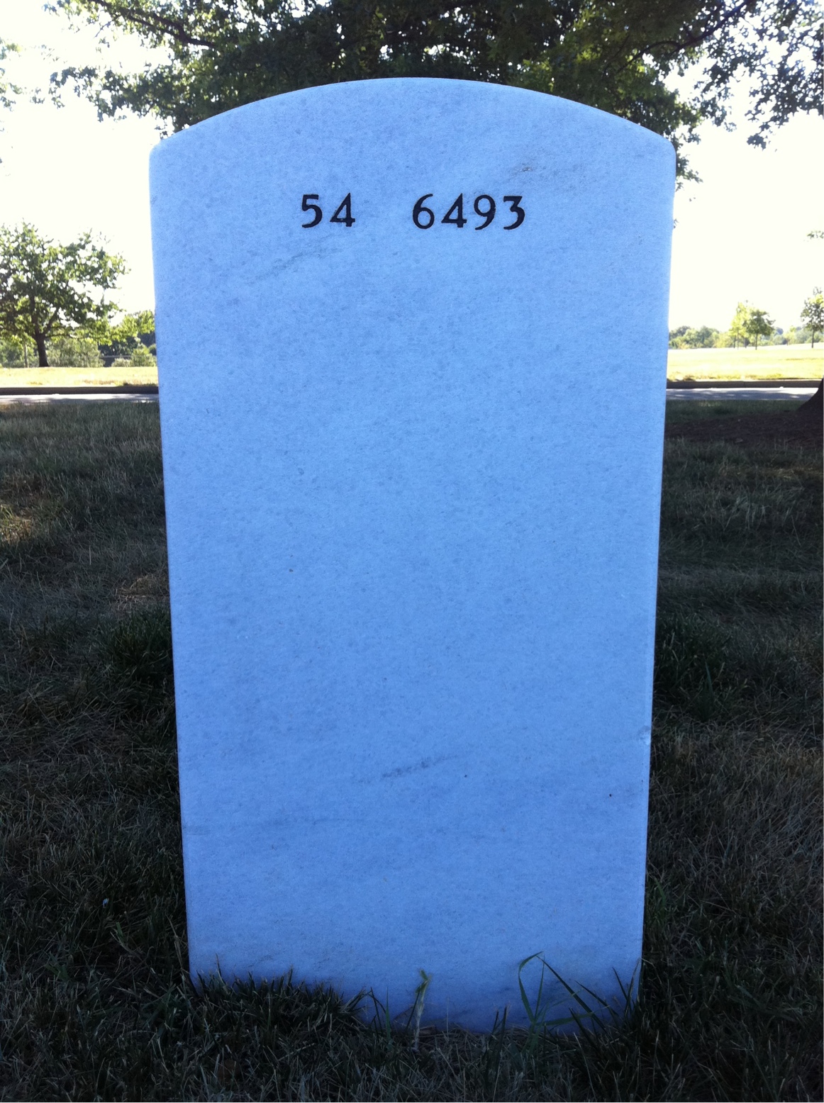 Back of headstone — William Alan Yager