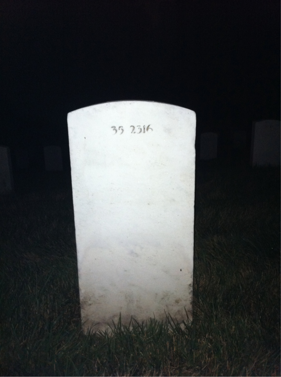 Back of headstone — Henry Balzer