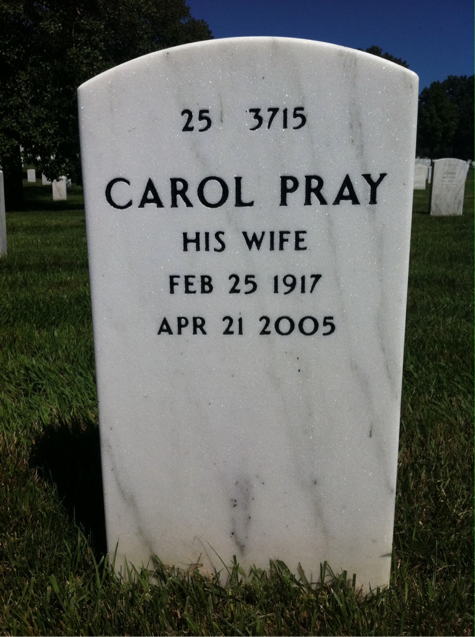 Back of headstone — Michael Ryan