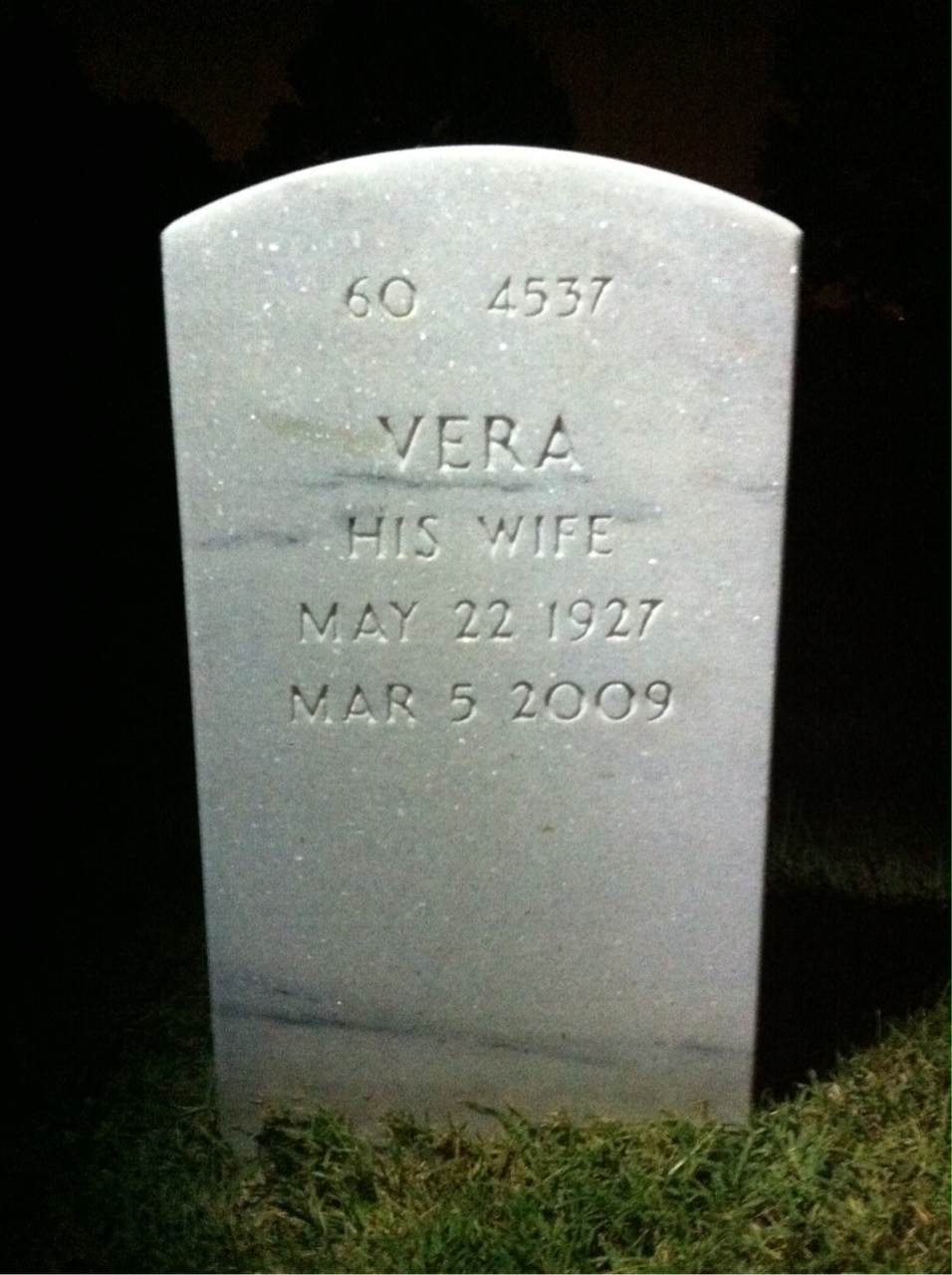 Back of headstone — Steve Wilson