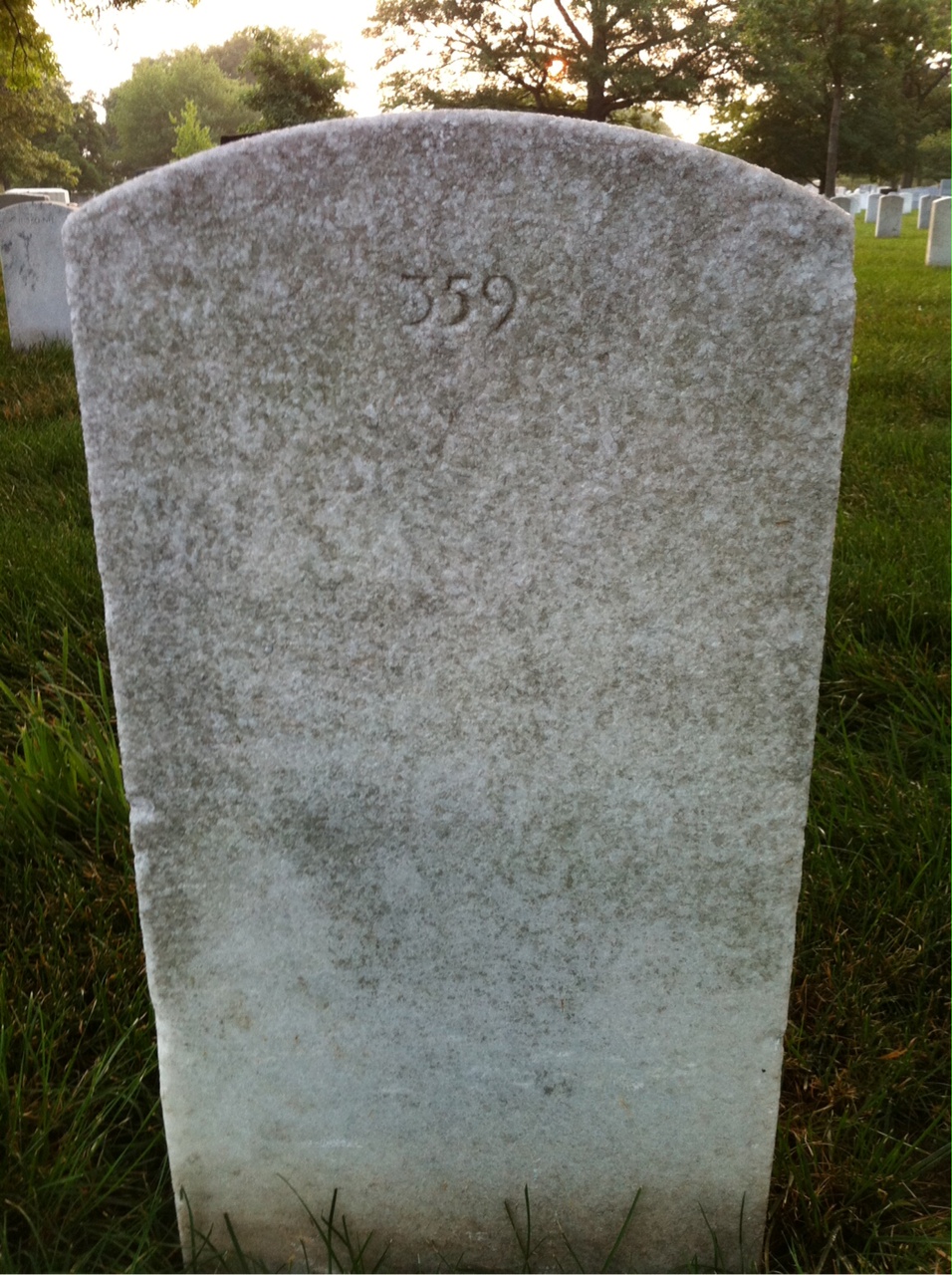Back of headstone — George Mills