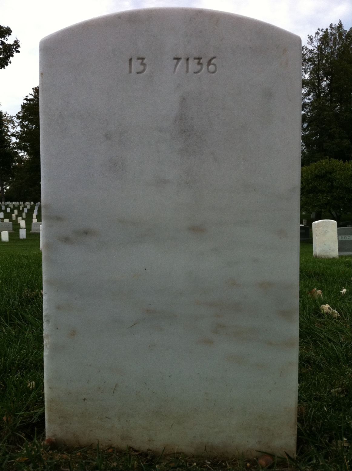 Back of headstone — Henry Blair