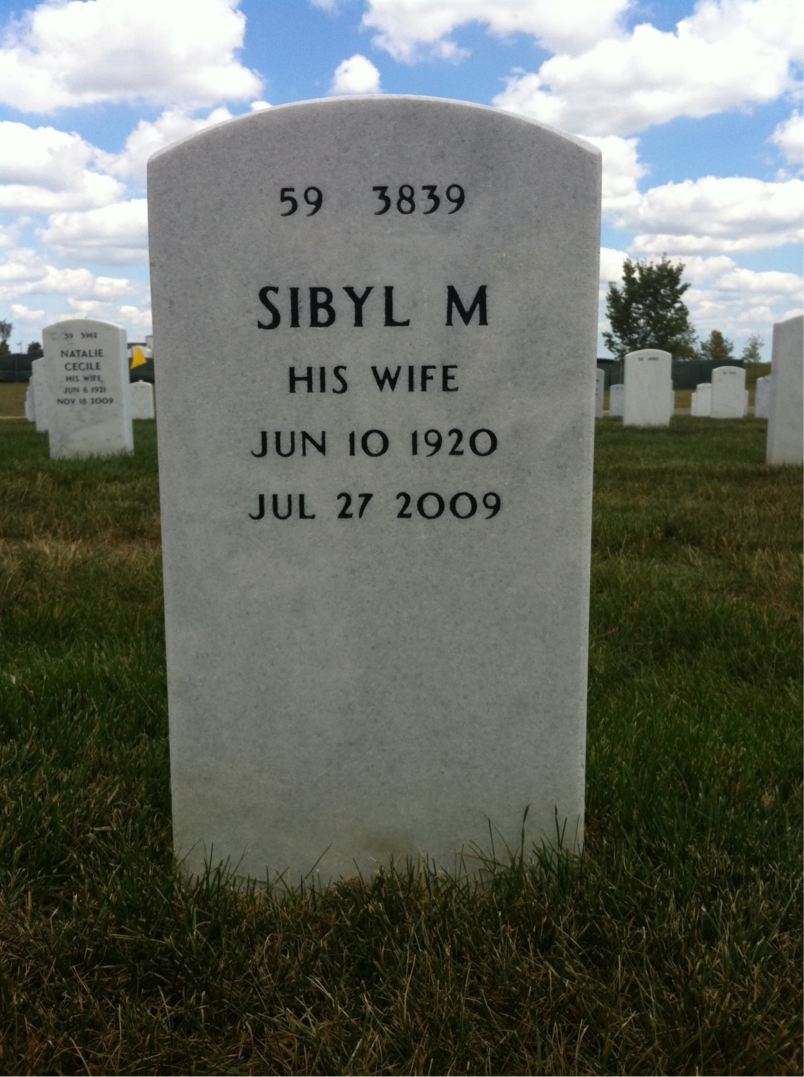 Back of headstone — Elbert Hovatter