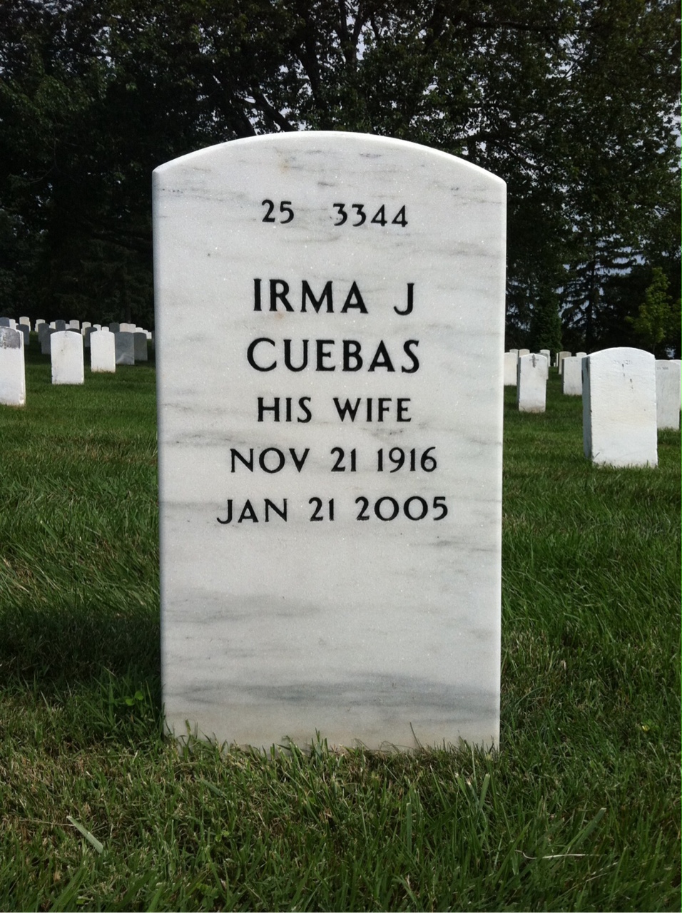 Back of headstone — Nestor Ramirez