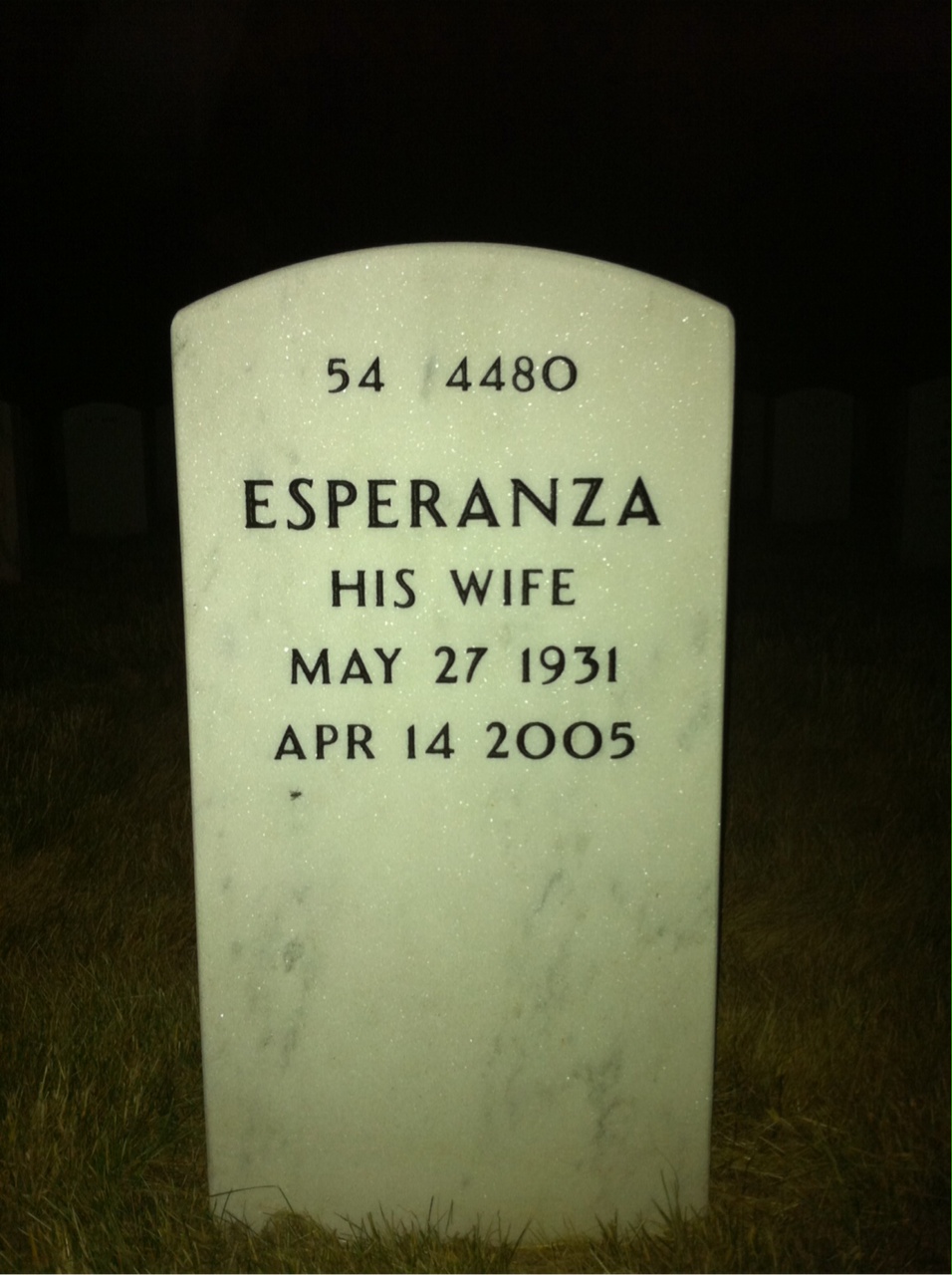 Back of headstone — Robert Chandler
