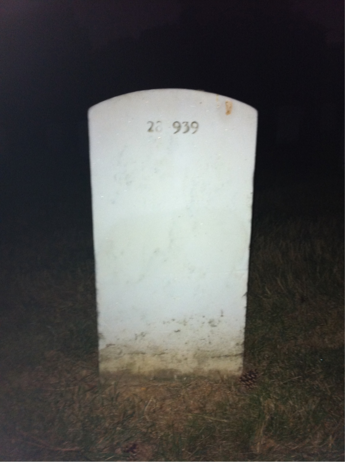 Back of headstone — Robert Bradford Robinson